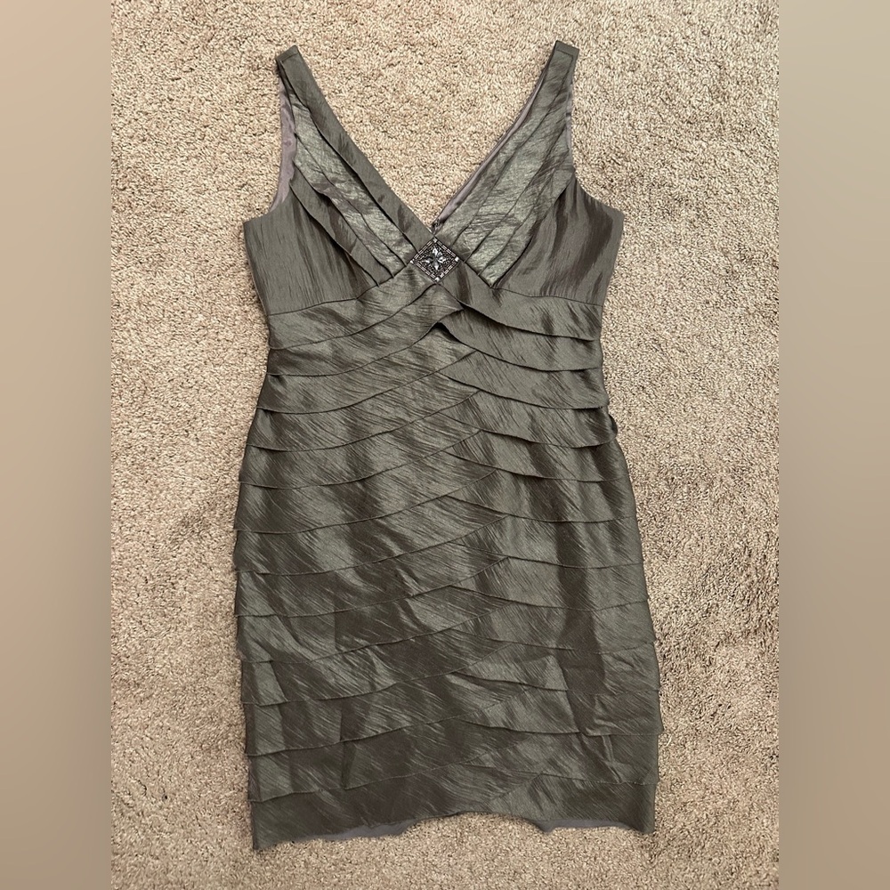 Jones New York Dress 12 Beaded Empire Waist Cocktail Evening Dress